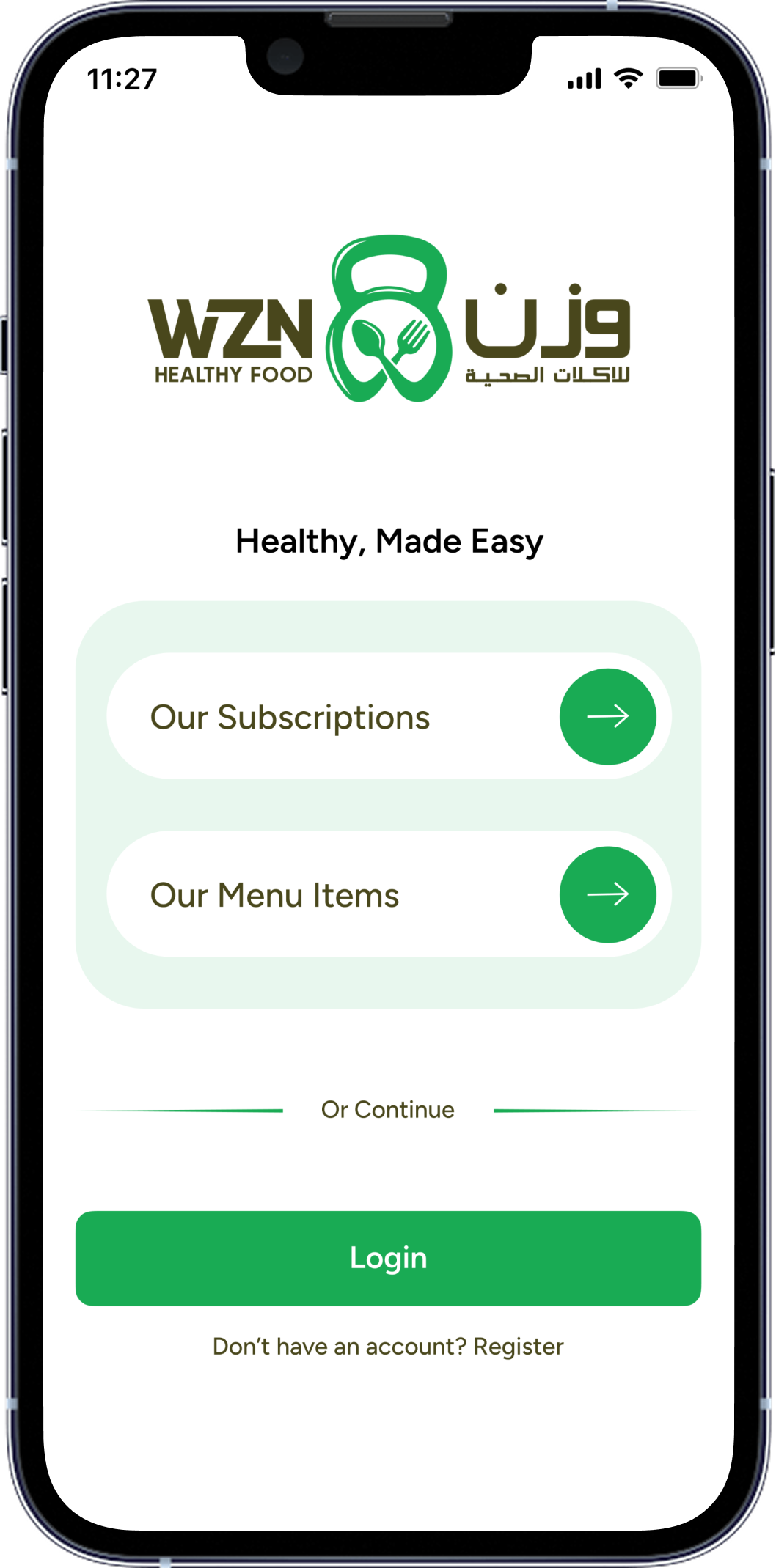 WZN app screenshot